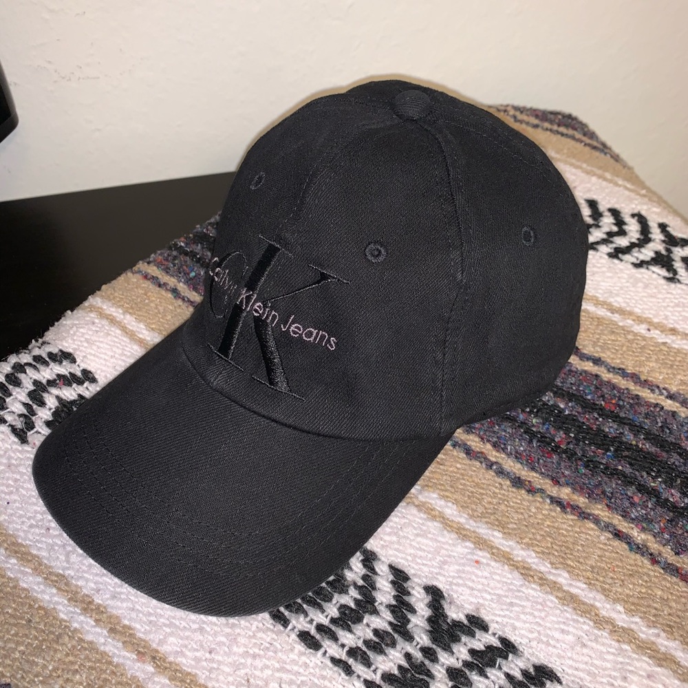 Calvin Klein Black Denim Baseball Cap